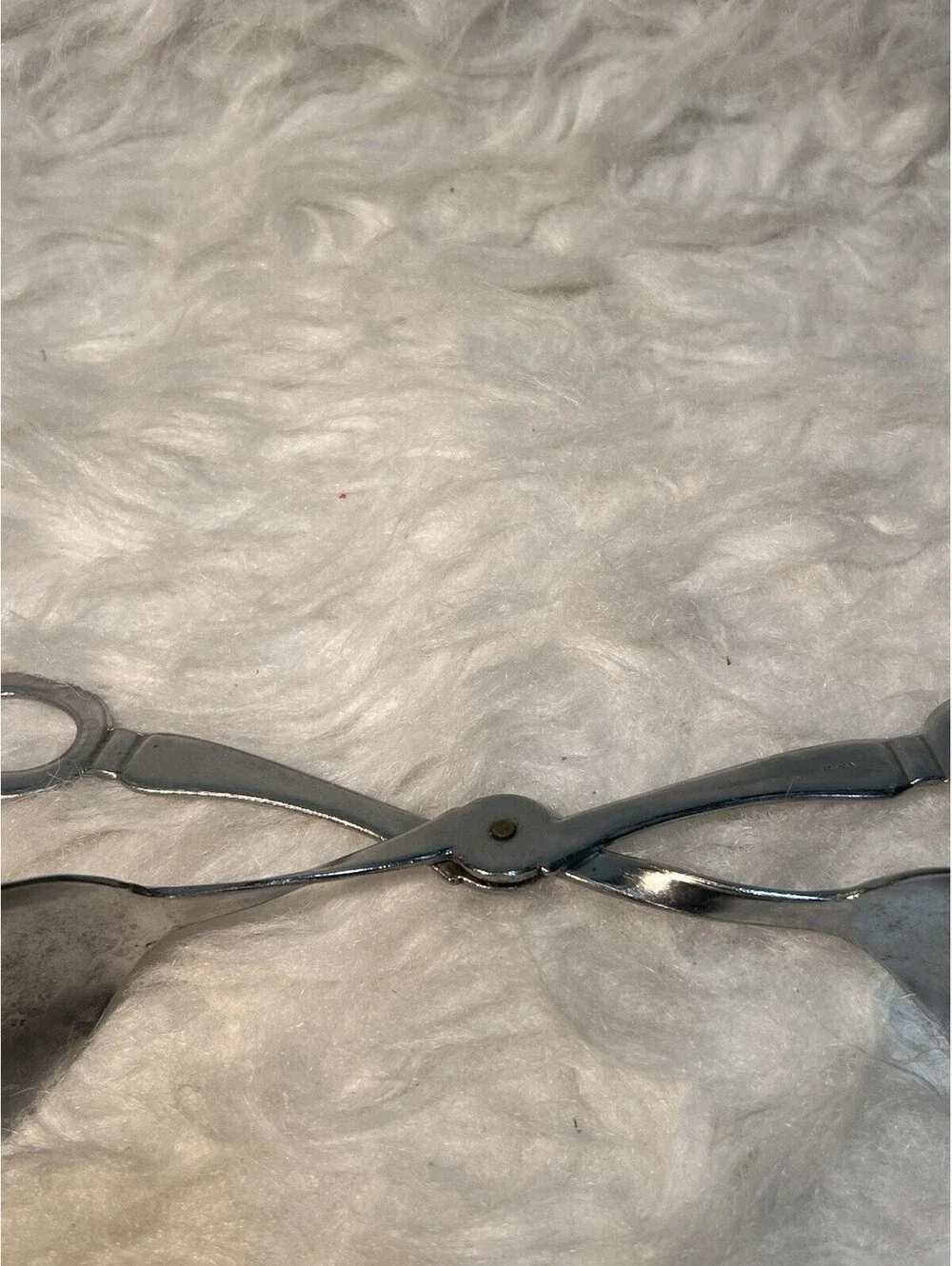 Vintage Silverplate Salad Serving Tongs Scissor Style Spoon Fork Made In Japan